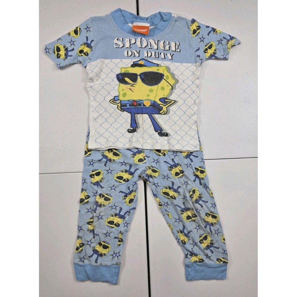 2003 Nickelodeon Spongebob Squarepants Pajamas Size 4T Vintage